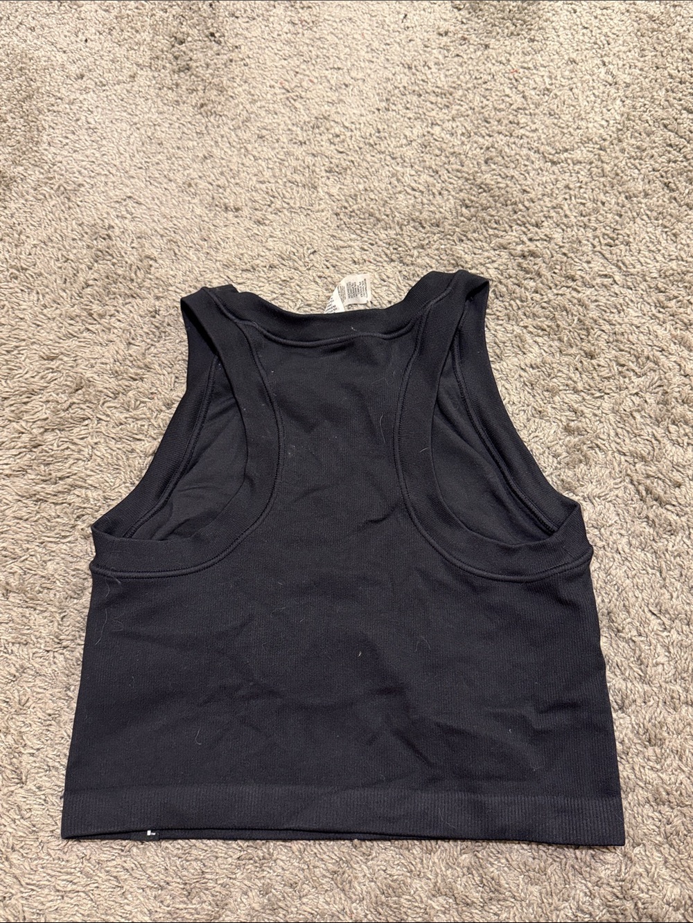 JoyLab Black Ribbed Crop Tank - Picture 3 of 3